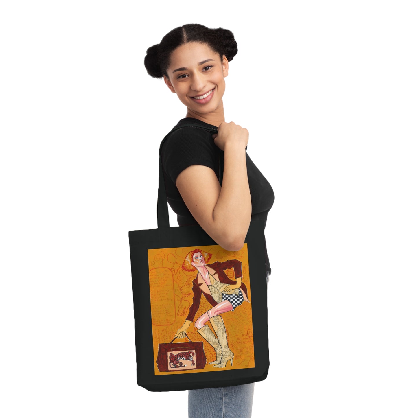 Colourful portrait - Woven Tote Bag