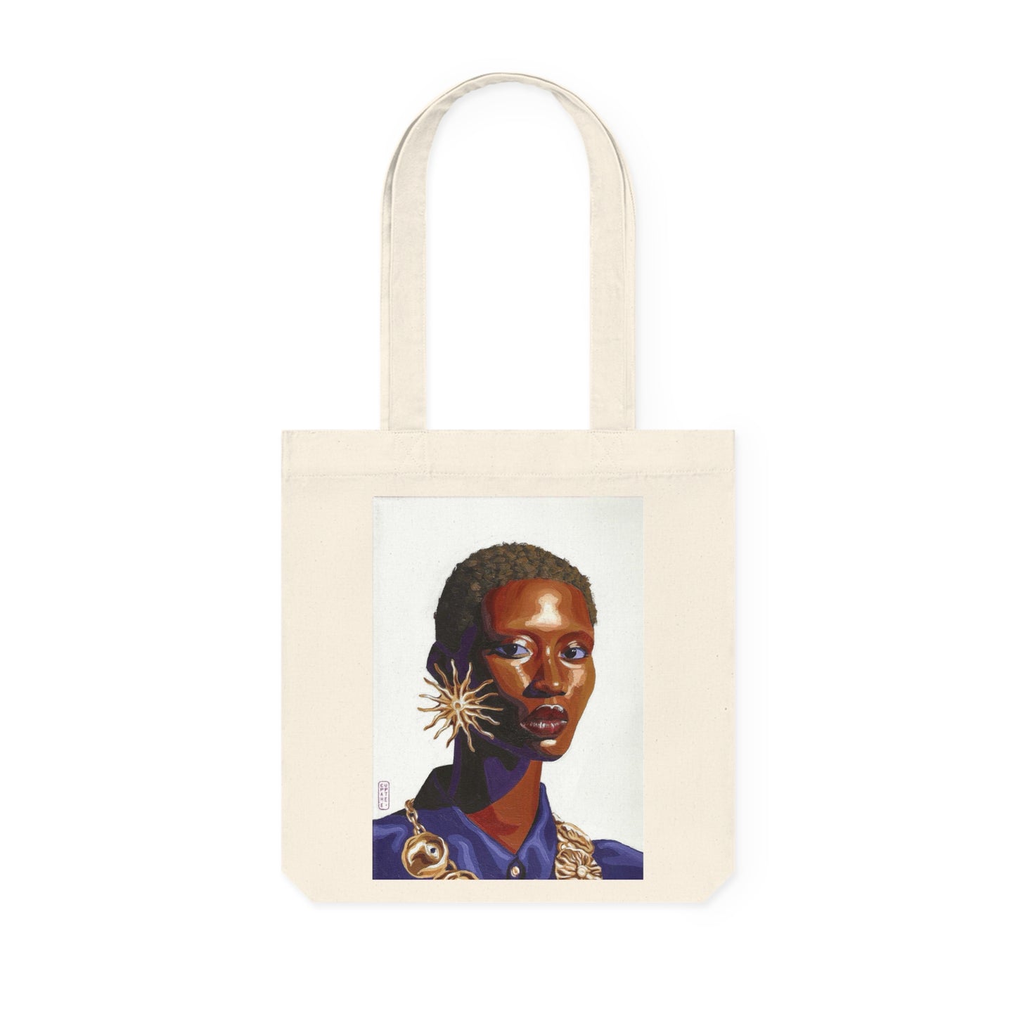 Colourful portrait - Woven Tote Bag